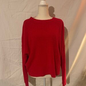 Eileen Fisher Vibrant Red Crew Neck Sweater